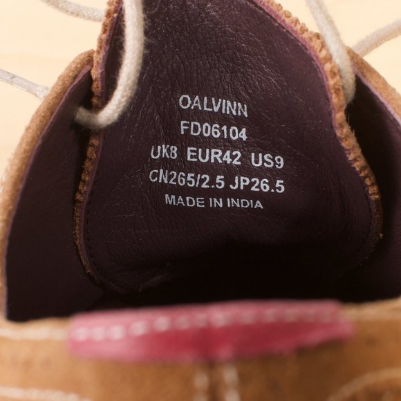 Ted Baker Men's Shoe Suede Oalvinn Oxford Sz 9 Perforated Wingtip Brogue - Picture 6 of 8